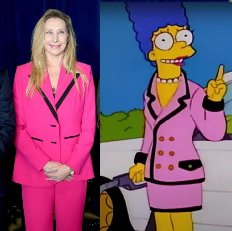 Karina pink suit Marge meme